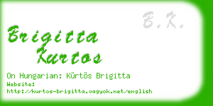 brigitta kurtos business card