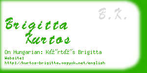 brigitta kurtos business card
